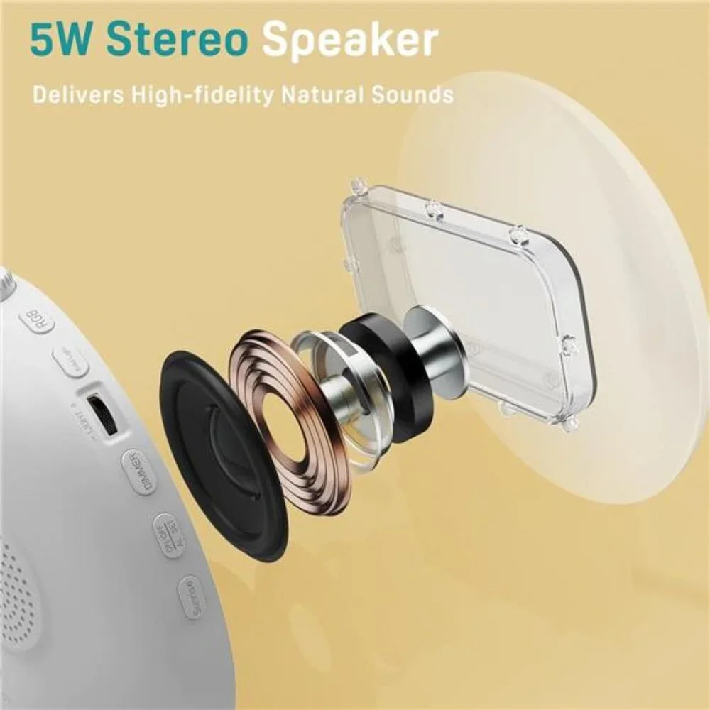 Sunrise Alarm Clock White Noise Sound Machine Bluetooth Night Light Bedroom Kids